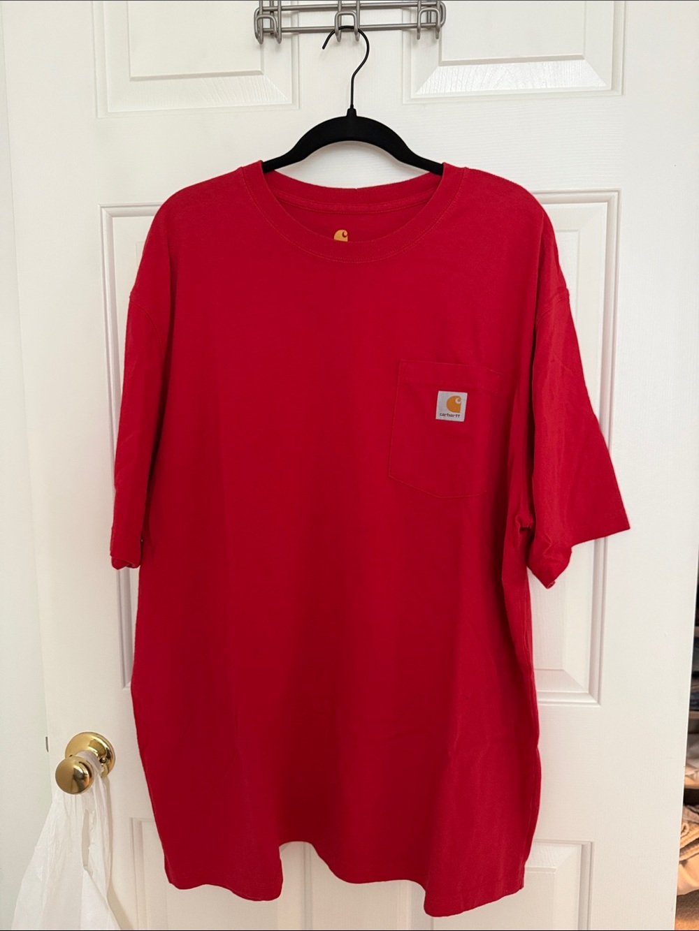 Carhartt Red Pocket T-Shirt with Logo Patch